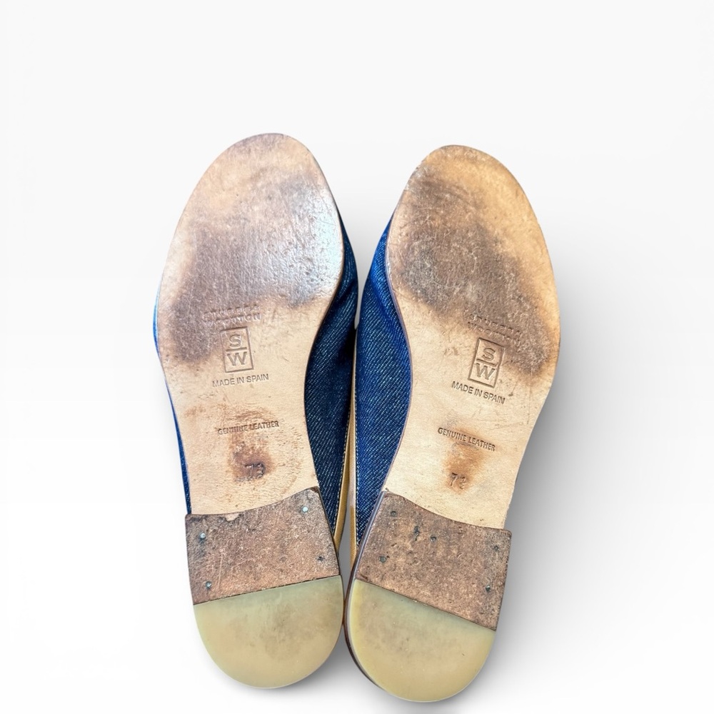 Stubbs & Wooten Emrodiery Vibrant Floral Denim Mules Slip On 7.5 - Picture 11 of 14